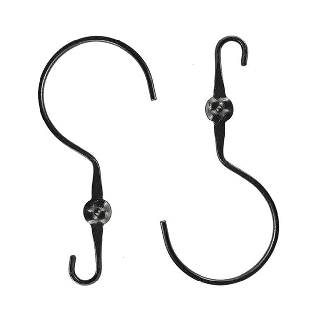 12-inch Black Powder Coated Metal Double Ended Hook Extenders