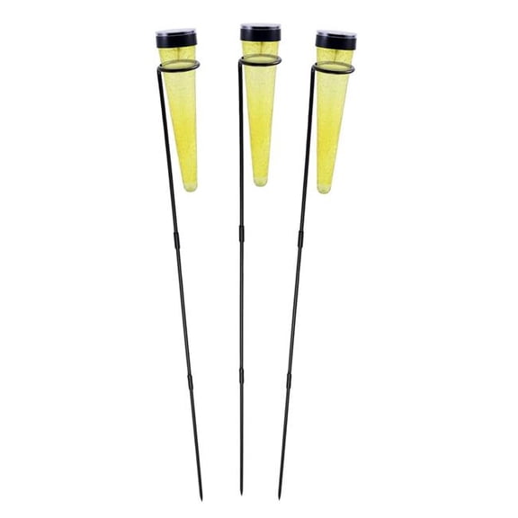Achla SL-SC01Y-S Solar Cone Stakes - Yellow, Pack of 3