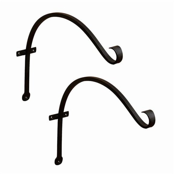 ACHLA Designs TSH-06-2 18 in. Upcurled Bracket, Black - Pack of 2