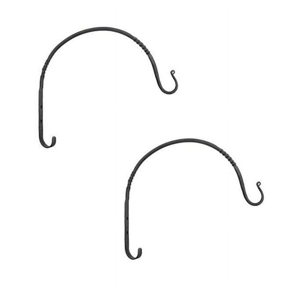 ACHLA Designs WB-03-2 12 in. Arc Wall Bracket, Black - Pack of 2