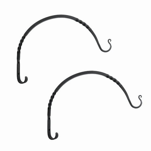 ACHLA Designs WB-03HD-2 12 in. Heavy Duty Arc Bracket, Black - Pack of 2