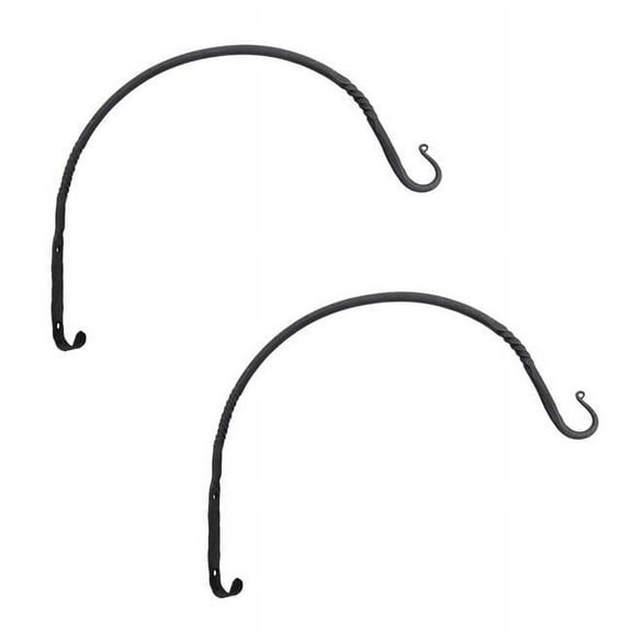 ACHLA Designs WB-04-2 18 in. Arc Wall Bracket, Black - Pack of 2