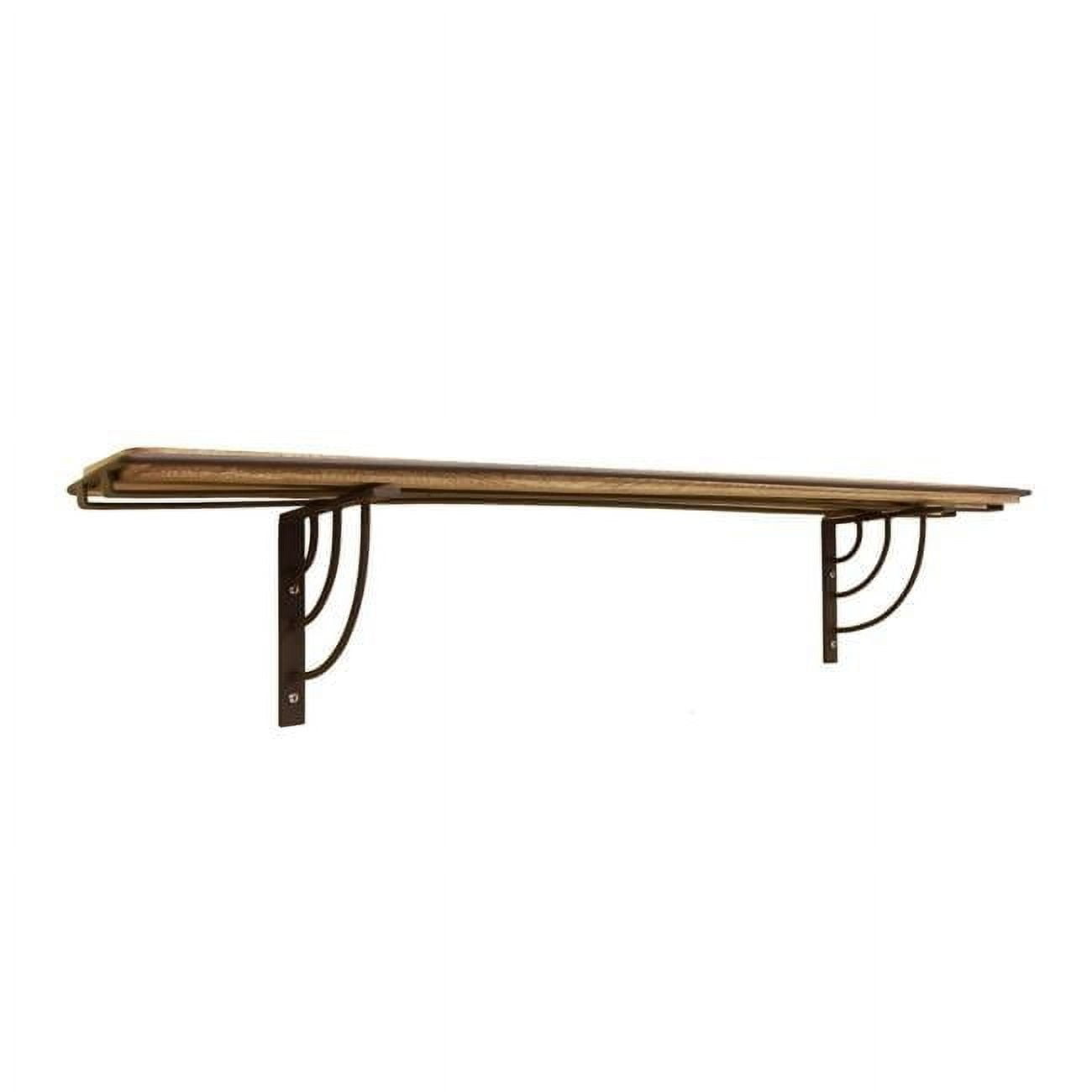 Roman Bronze Wrought Iron 36" Plant Shelf Bracket