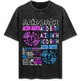 thumbnail image 1 of ACID Music BATH Men's Women's Crew Cotton Neck Short Shirts Sleeved Hip-Hop Graphics Tee Street Retro Classic Casual Loose T-Shirt, 1 of 8