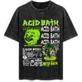 thumbnail image 1 of ACID Music BATH Men's Women's Crew Cotton Neck Short Shirts Sleeved Hip-Hop Graphics Tee Street Retro Classic Casual Loose T-Shirt, 1 of 8