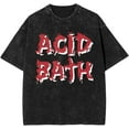 thumbnail image 1 of ACID Music BATH Retro Shirt Short Sleeve Vintage Wash T Shirt Funny Graphic Mens Womens Tee Tops, 1 of 6