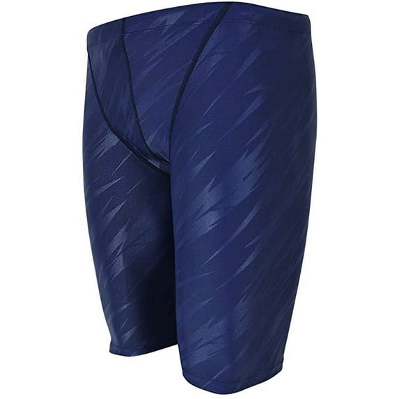 ACIRAE Jammer Swimsuit Mens Athletic Solid Swim Jammers Endurance Long Racing Training Swimsuit,Blue/XL