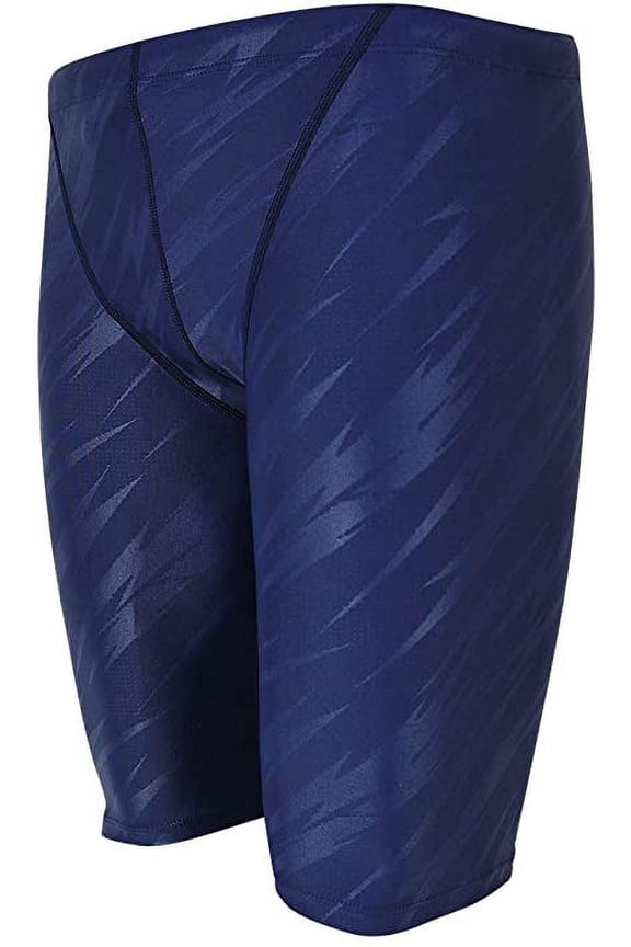 Jammer Swimsuit Mens Athletic Solid Swim Jammers Endurance Long Racing Training Swimsuit,Blue/XL