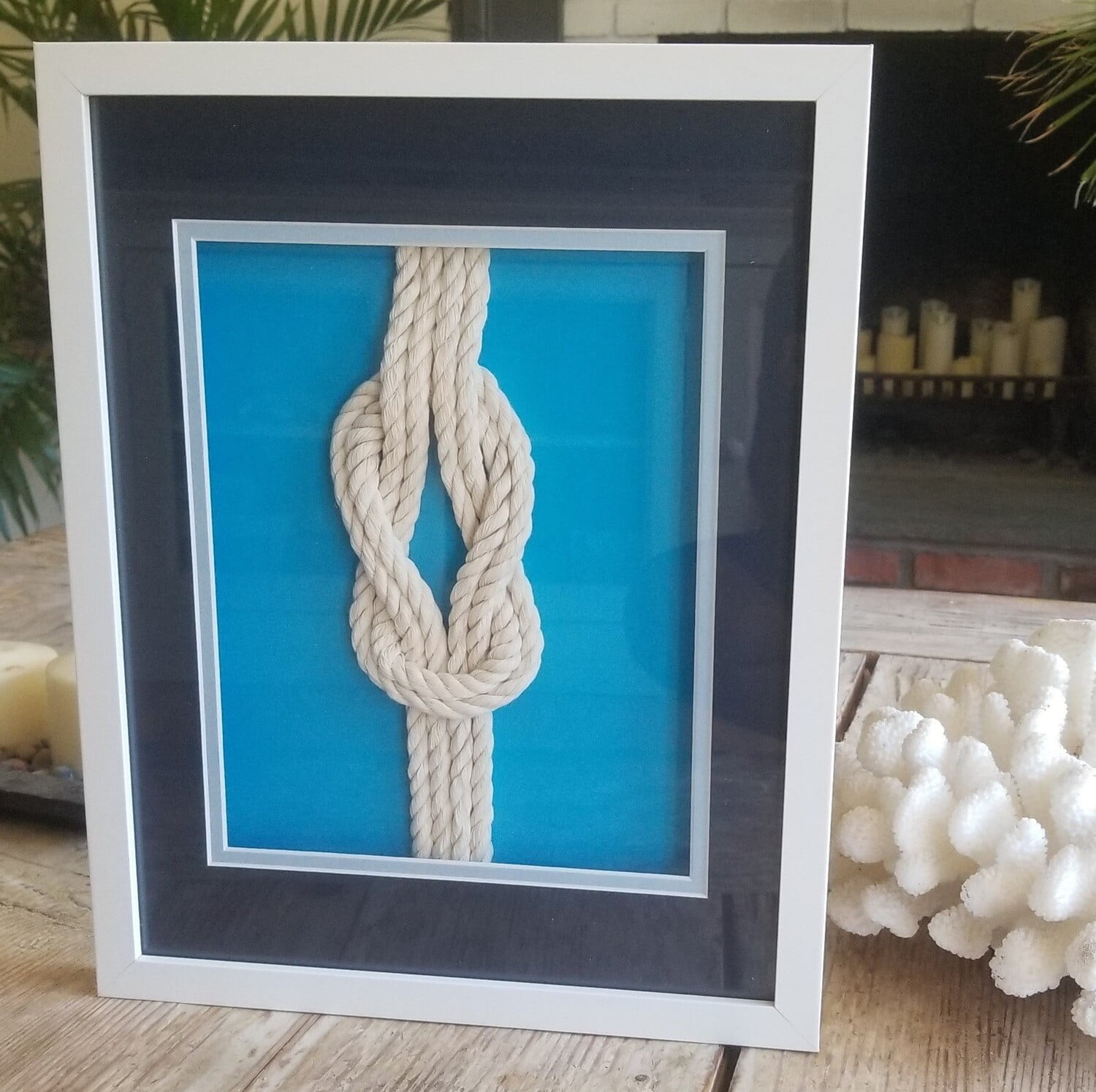 ACKnots Reef 11 x 14 Beautiful Nautical Art in stunning 3D Shadow Box