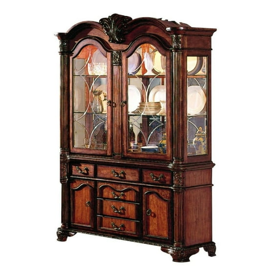 ACM-04079A - ACME Chateau De Ville Hutch & Buffet, Cherry (1Set/2Ctn)