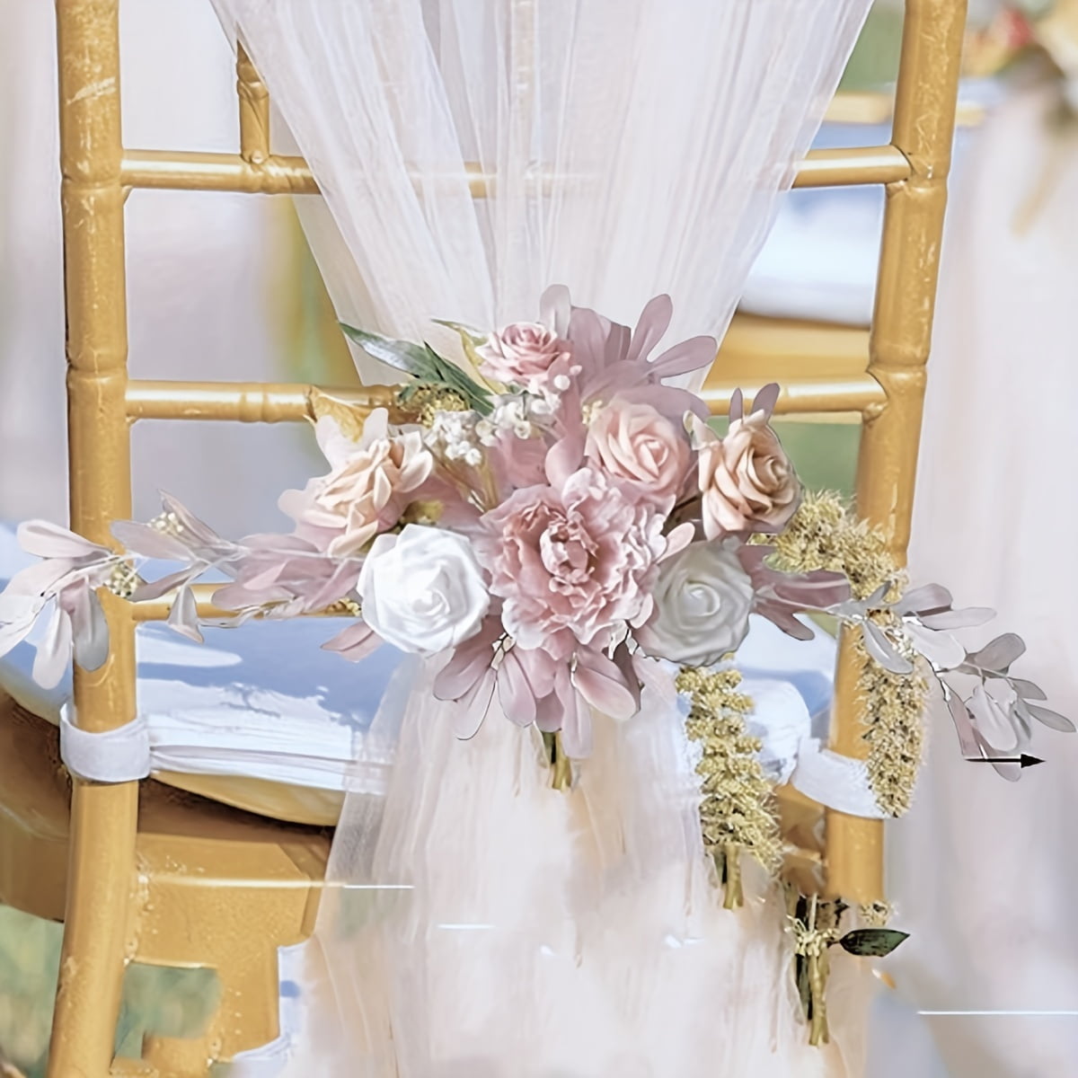 ACMDL 1pc Wedding Arch Flowers 23.6 Inch Artificial Flower Swag For