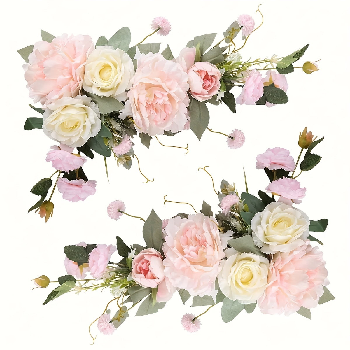 ACMDL 2pcs Wedding Arch Flowers Floral Swags For Wedding Arch Corner Flower Arrangement Fake