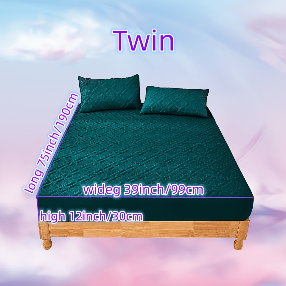 ACMDL 3pcs Solid Color Fitted Sheet Set (Fitted Sheet 1pcs + Pillowcase