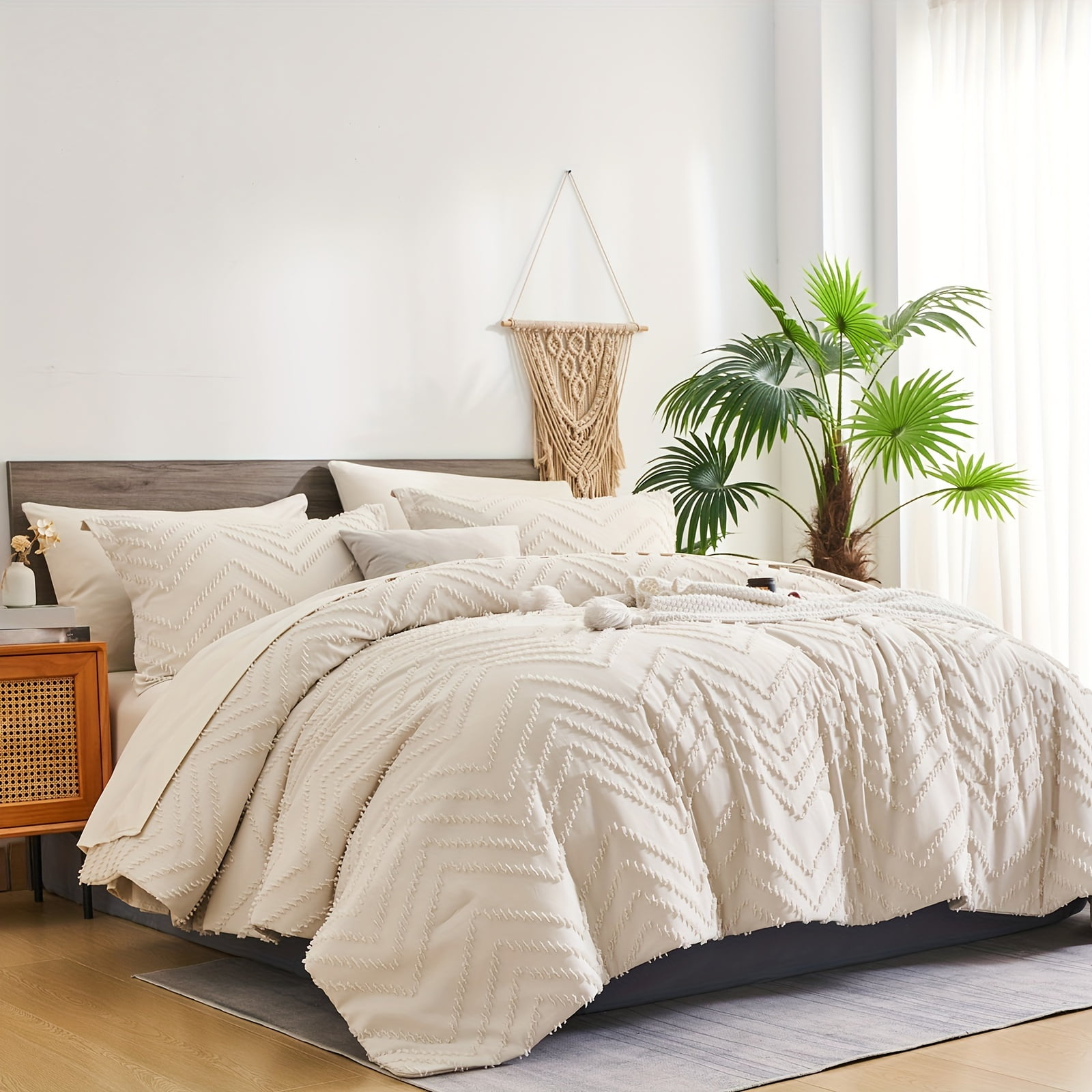 ACMDL 7pcs Solid Color Quilt (1*Quilt + 1*Flat Sheet + 1*Fitted Sheet