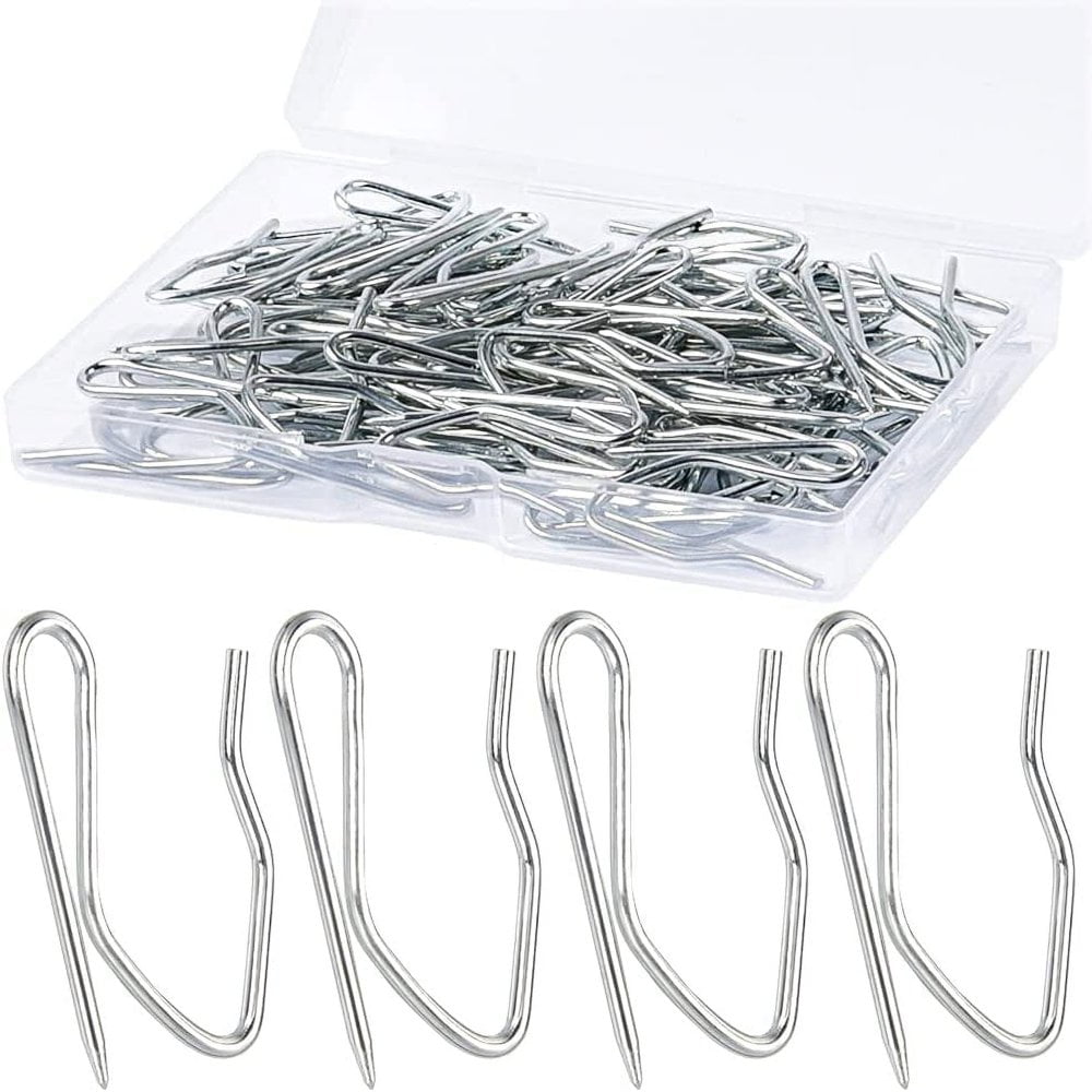 ACMDL CamTom Metal Curtain Hooks Stainless Steel 58pcs 1.2 Inch