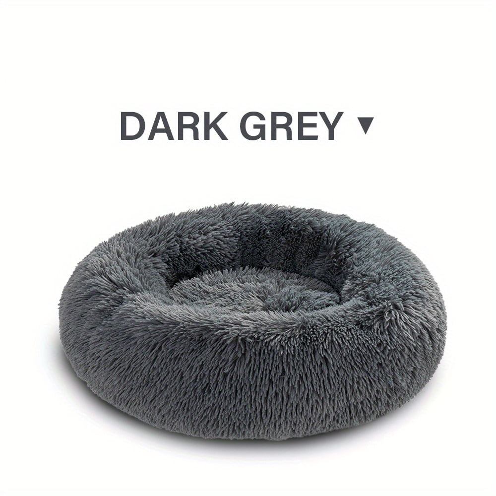 ACMDL Cozy Round Plush Dog Bed for Small and Medium Dogs AntiAnxiety
