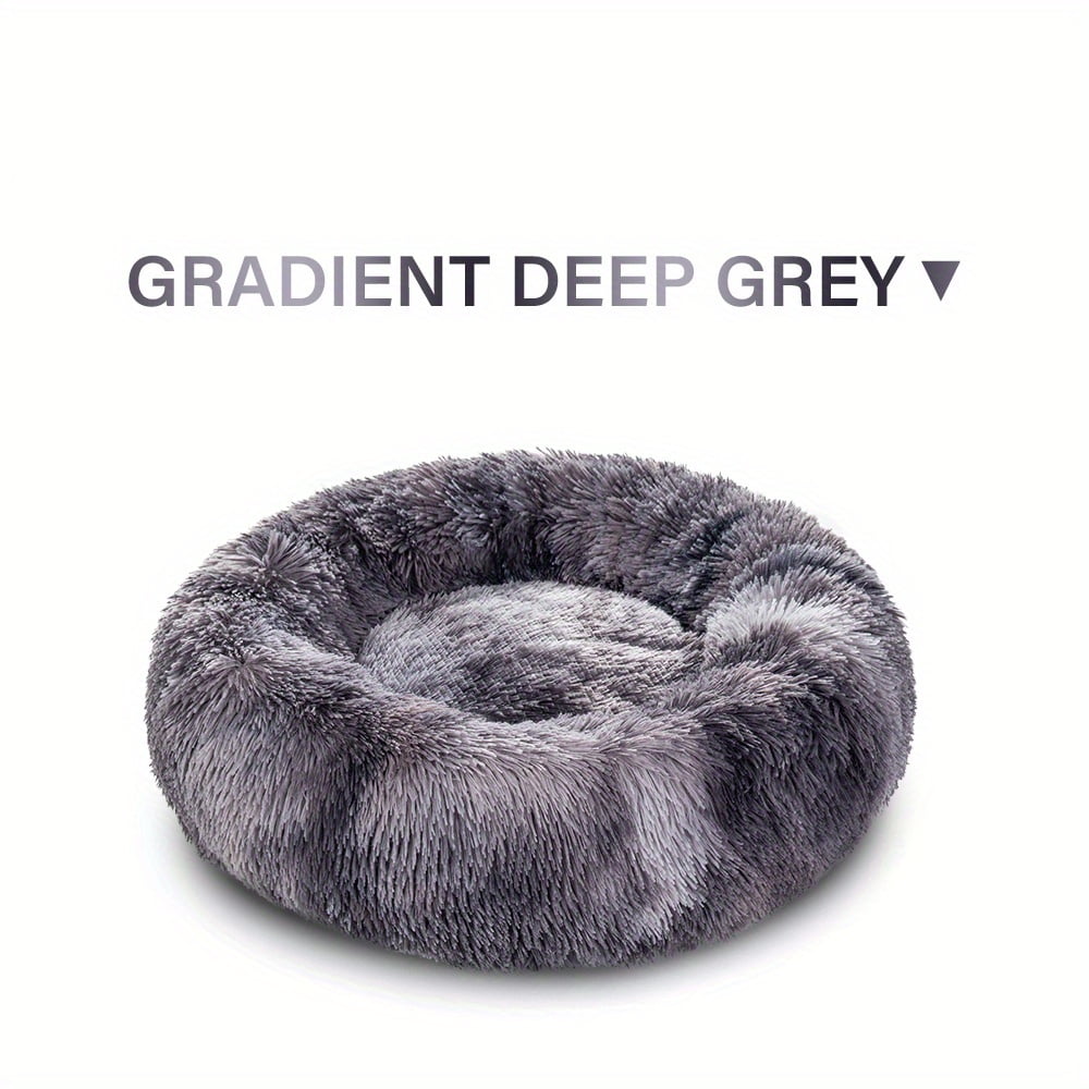 ACMDL Cozy Round Plush Dog Bed for Small and Medium Dogs AntiAnxiety