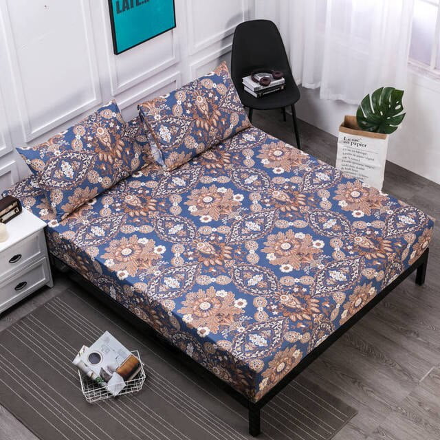ACMDL New Polyester Printed Bed Fitted Sheet Elastic Allround Mattress Cover Hot Sale Home
