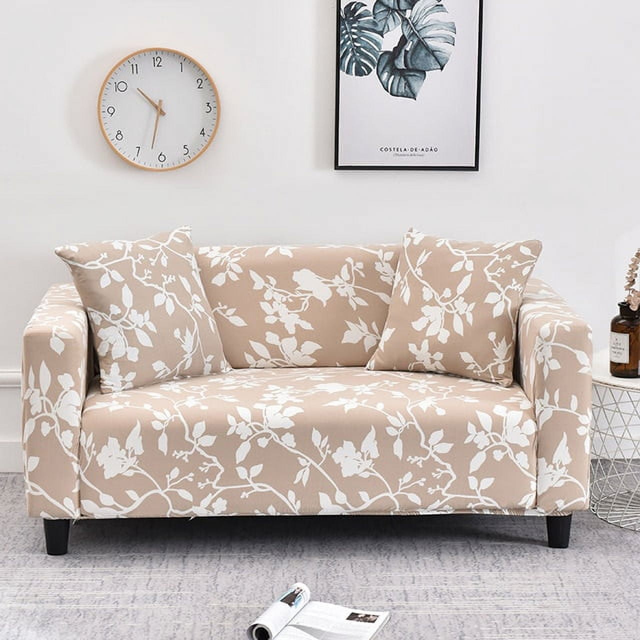ACMDL Printed Slipcovers Stretch Plaid Sofa Covers for Living Room ...