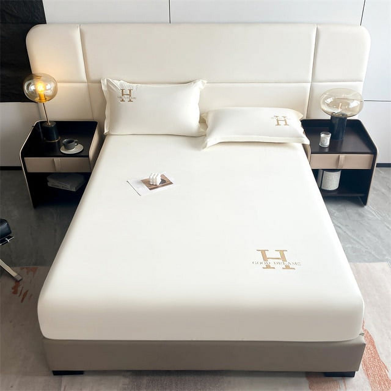 ACMDL Waterproof Fit Sheet With Elastic Band Bedsheet Single Double