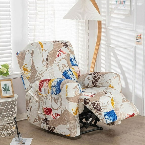 ACMDL in 1 Split Recliner Sofa Cover Stretch Floral Print Spandex Lazy Boy Armchair Slipcovers Couch Covers for Living Room