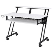 ACME Suitor Wooden Top Music Recording Studio Desk in White and Black