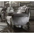 thumbnail image 1 of ACME Versailles Chair w/Pillow in Velvet & Antique Platinum, 1 of 3
