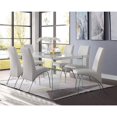 thumbnail image 1 of ACME 72185T Noland - Dining Table Top, White High Gloss & Clear Glass - 30 x 38 x 66 in. - Box 1 of 2, 1 of 1
