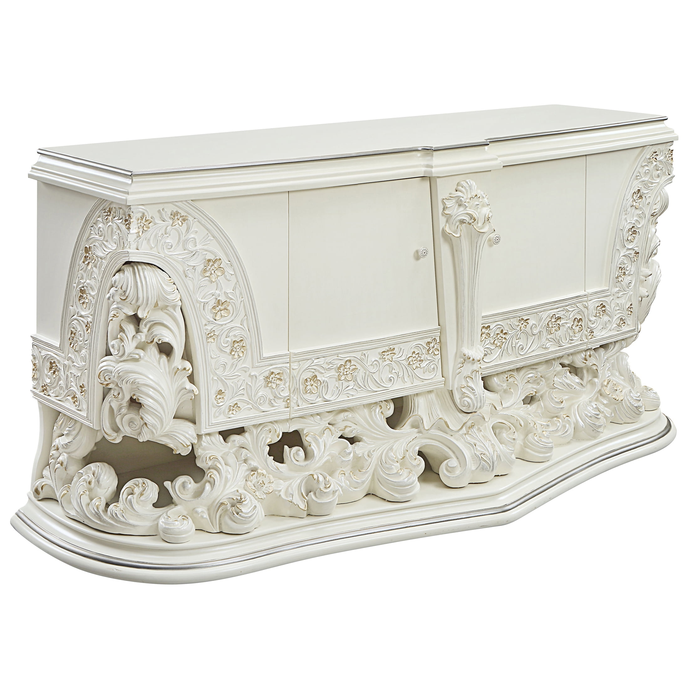 Adara Antique White 2-Drawer Dresser with Felt Lining