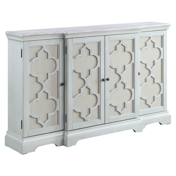 ACME Adelle Console Table with Door in Light Teal