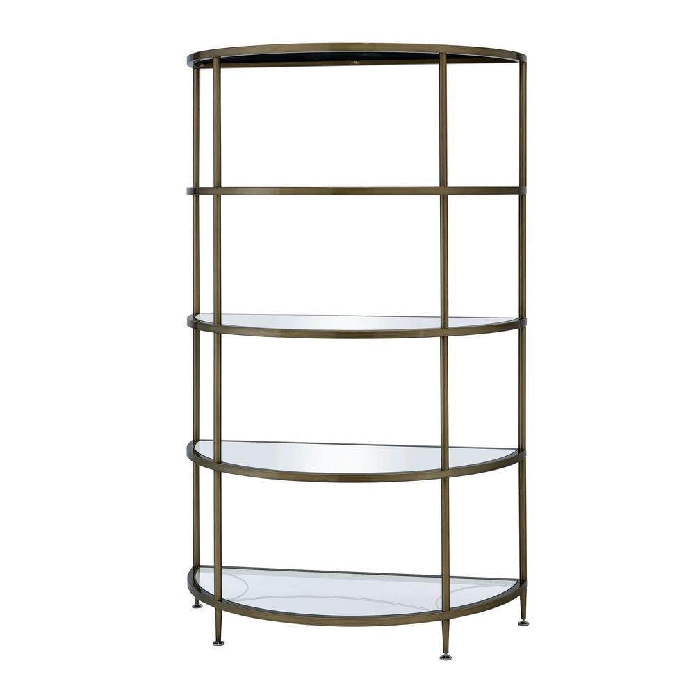 ACME Aditya Contemporary Metal Rack in Mirrored and Antique Brass ...
