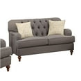 thumbnail image 1 of ACME Alianza Loveseat (with 2 Pillows) in Dark Gray Fabric, 1 of 3