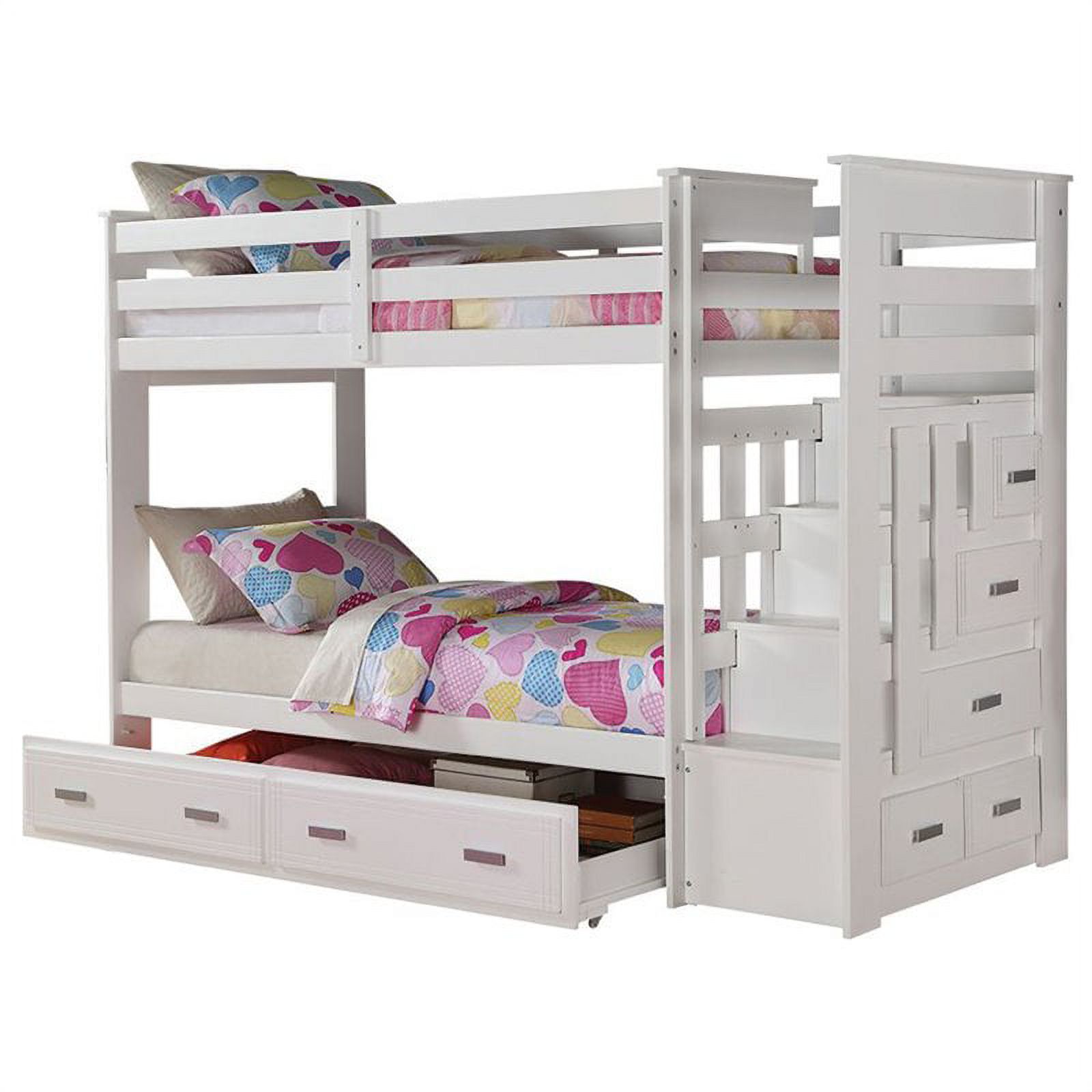 ACME Allentown Twin over Twin Bunk Bed with Storage, Multiple Colors