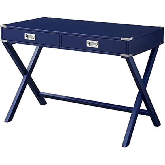 ACME Amenia Console Table in Navy Blue Finish