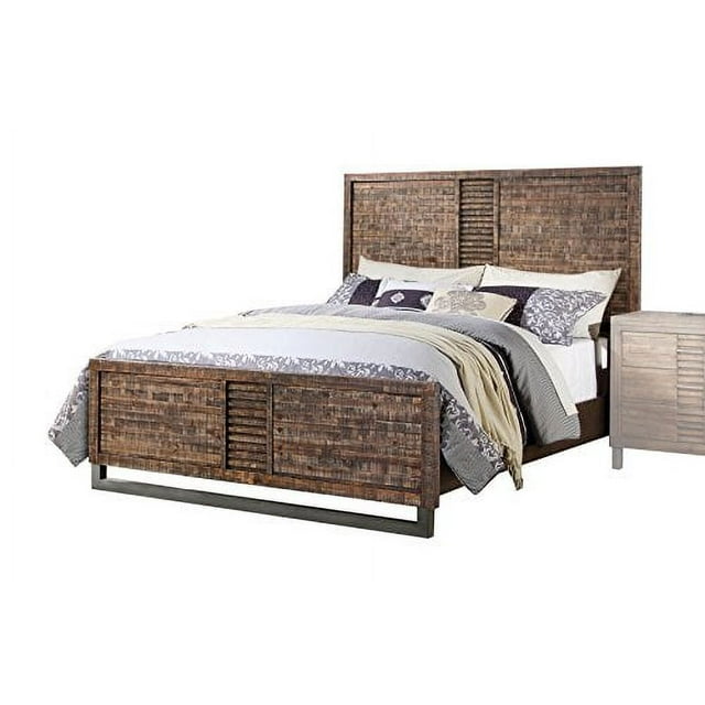 ACME Andria California King Panel Bed in Reclaimed Oak, Multiple Sizes