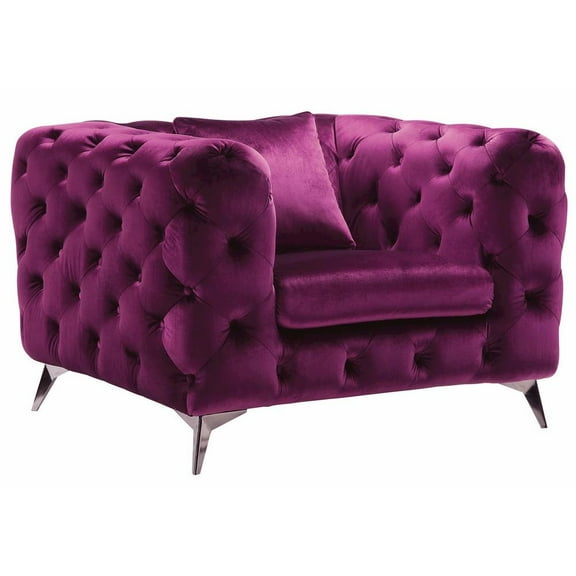 Acme Atronia Purple Velvet Chair
