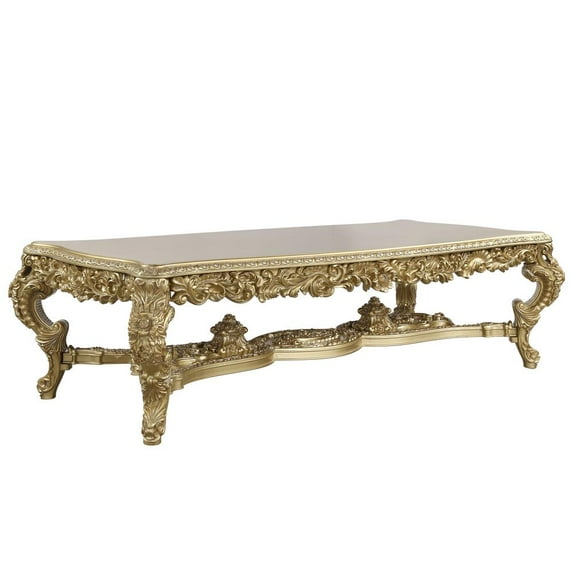 ACME Bernadette Dining Table, Gold Finish