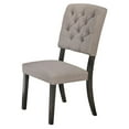 thumbnail image 1 of ACME Bernard Upholstered Dining Side Chair in Weathered Gray Oak (Set of 2), 1 of 6