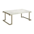 thumbnail image 1 of Acme Boice II Sofa Table Engineered Stone Top & Champagne, 1 of 9