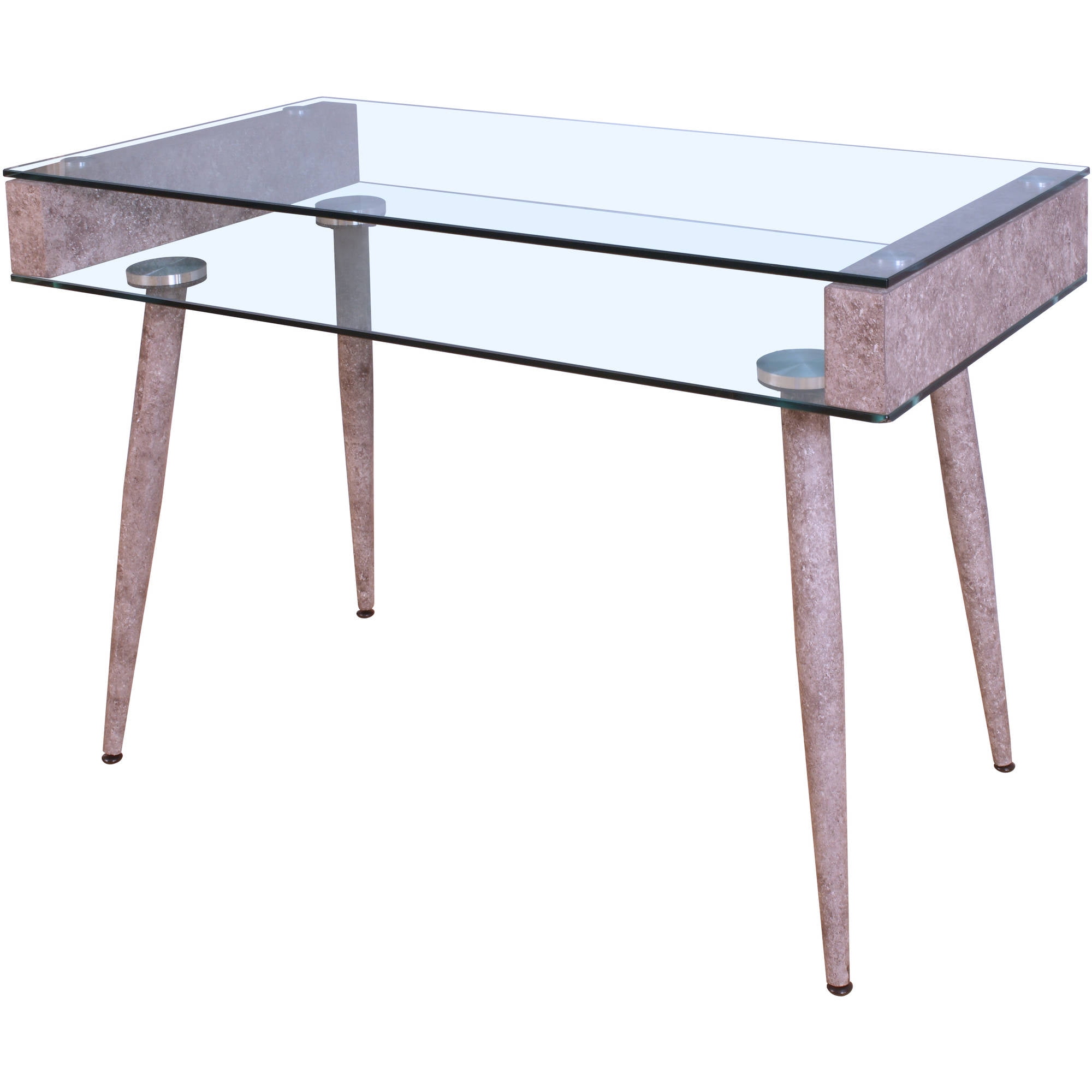 ACME Boyd Office Desk, Clear Glass