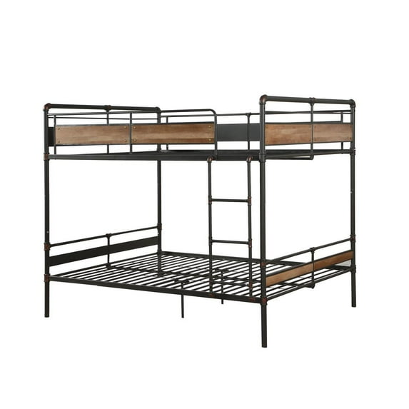 ACME Brantley II Full XL over Queen Metal Bunk Bed in Sandy Black