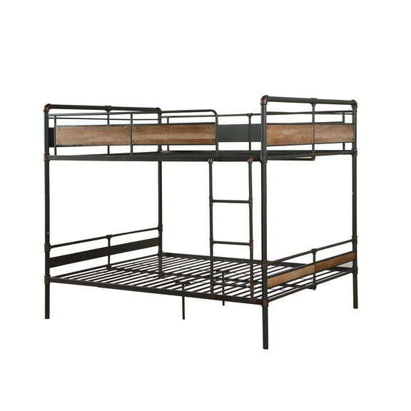 ACME Brantley II Full XL over Queen Metal Bunk Bed in Sandy Black
