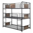 thumbnail image 1 of ACME Brantley Metal Frame Triple Bunk Bed in Sandy Black, 1 of 9