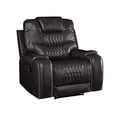 thumbnail image 1 of ACME Braylon Faux Leather Tufted Motion Recliner in Magnetite Black, 1 of 8