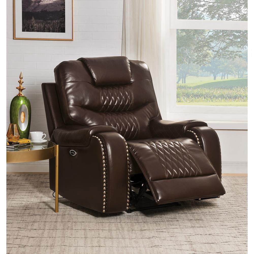 Braylon Magnetite PU Recliner (Power Motion) main image 1