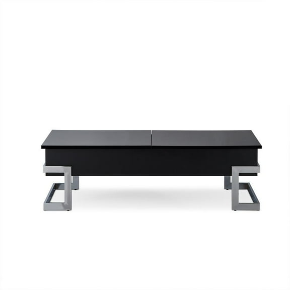 ACME Calnan Rectangular Lift Top Coffee Table in Black and Chrome