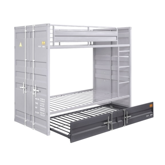 ACME Cargo Container Style Twin Metal Trundle Bed ONLY, Multiple Colors