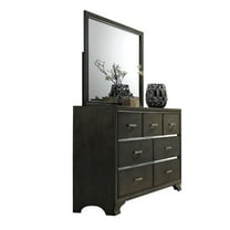 ACME Carine 7 Drawer Wooden Dresser in Gray