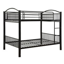 ACME Cayelynn Full over Full Metal Bunk Bed in Black