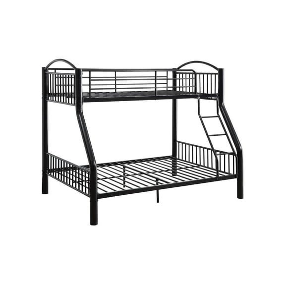 ACME Cayelynn Twin over Full Metal Bunk Bed in Black